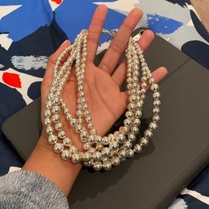 used White House black market silver necklace